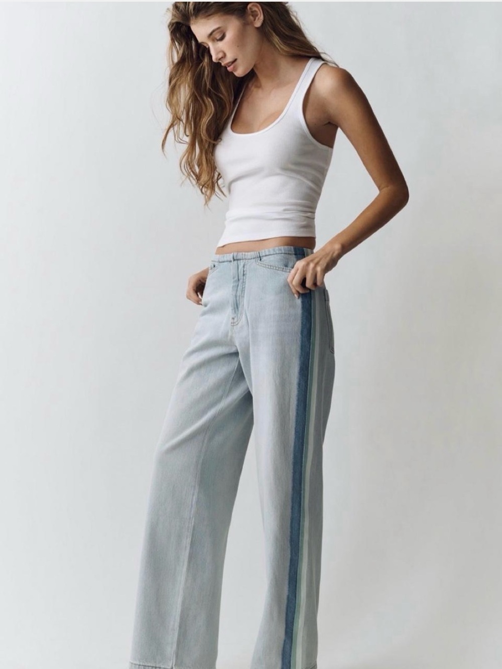 Anthropologie Pilcro Light Blue Wide-Leg Jeans - Picture 2 of 12